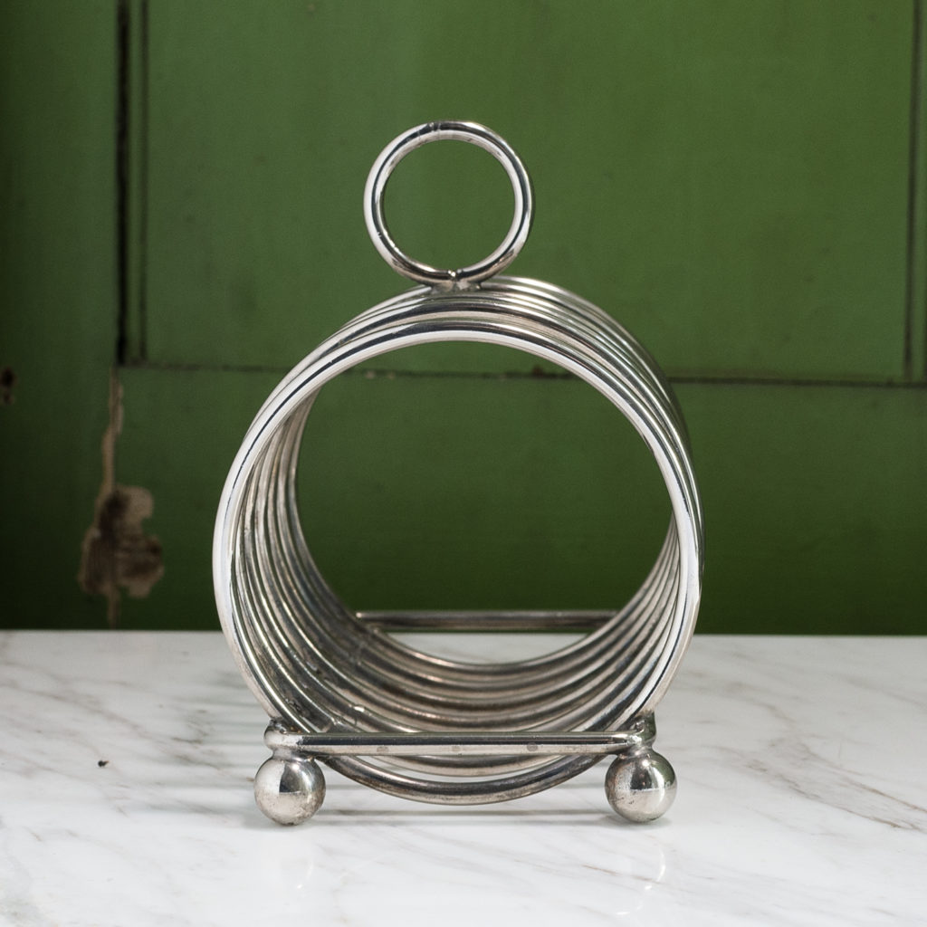 1930s silver-plated circular toast rack,-132807