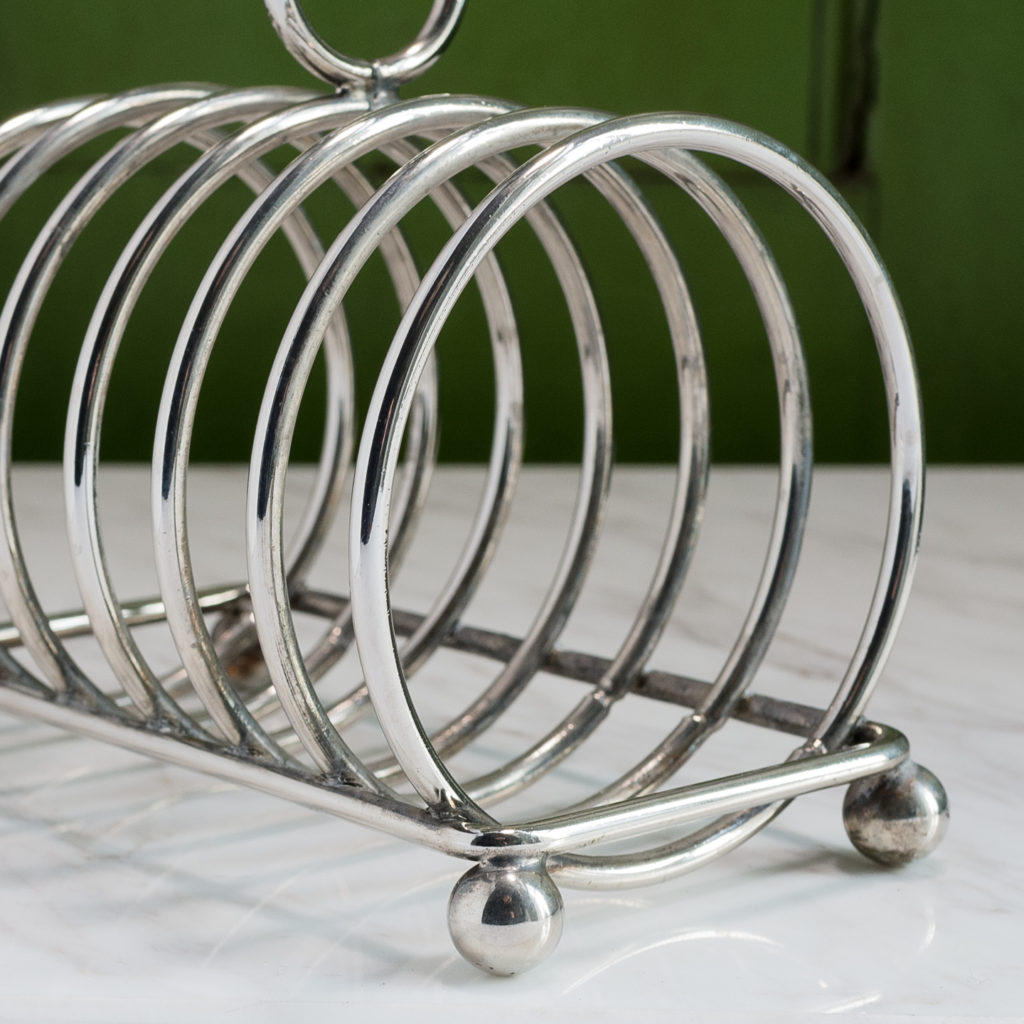 1930s silver-plated circular toast rack,-132808