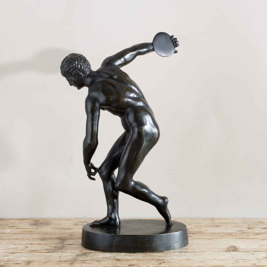 Early twentieth century Italian bronze of Discobolus,