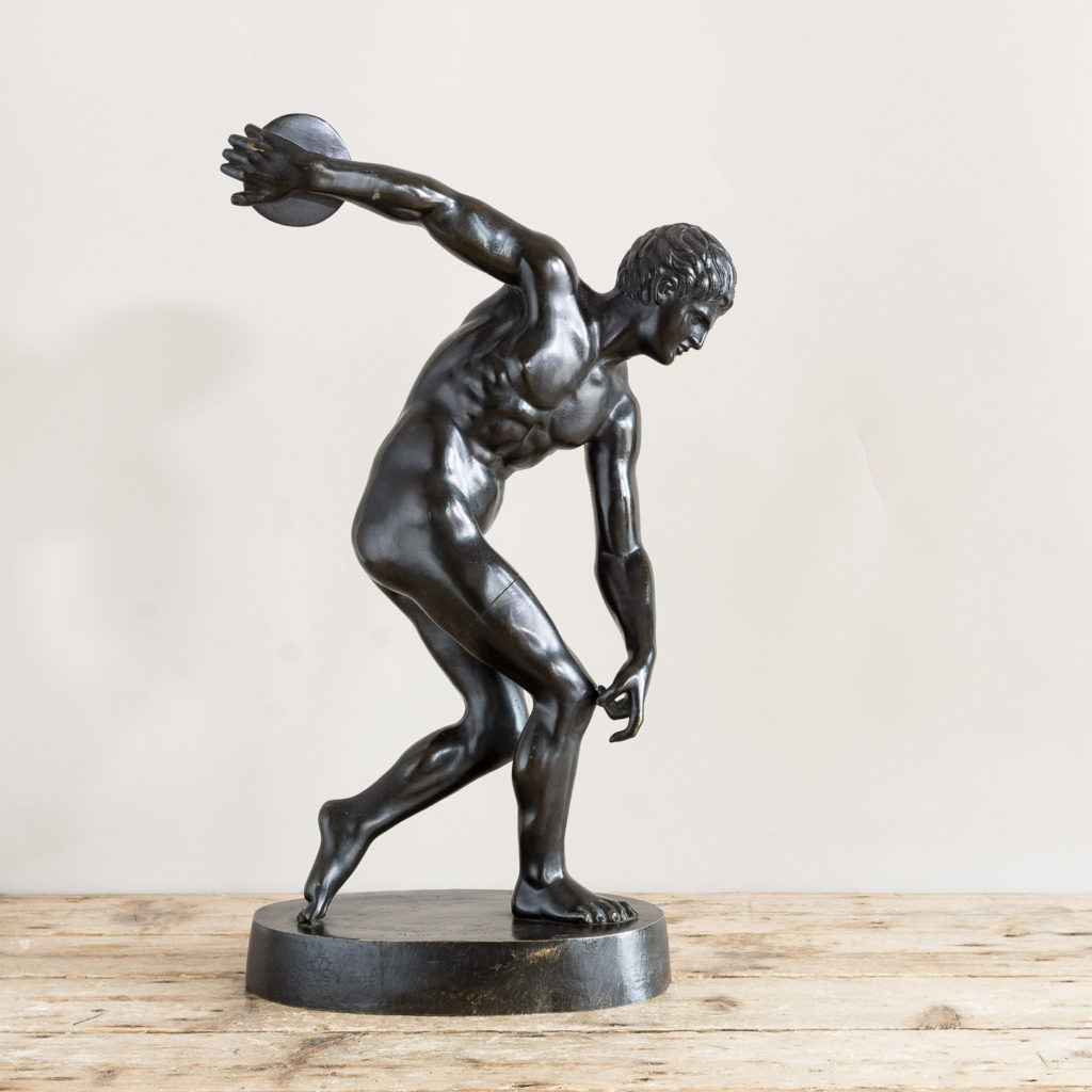 Early twentieth century Italian bronze of Discobolus,