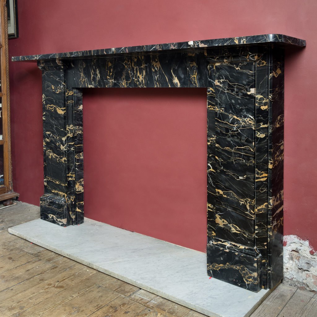 Nineteenth century Portoro marble chimneypiece,-132663