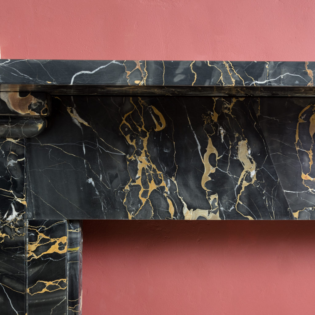 Nineteenth century Portoro marble chimneypiece,-132664