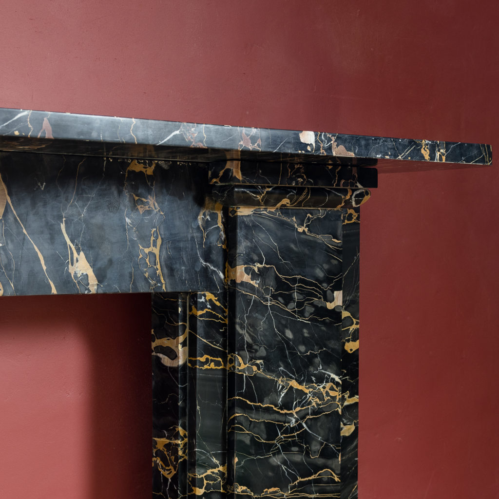 Nineteenth century Portoro marble chimneypiece,-132657