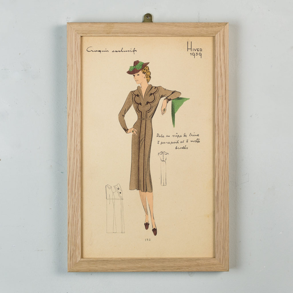 Original French Fashion print from 1939