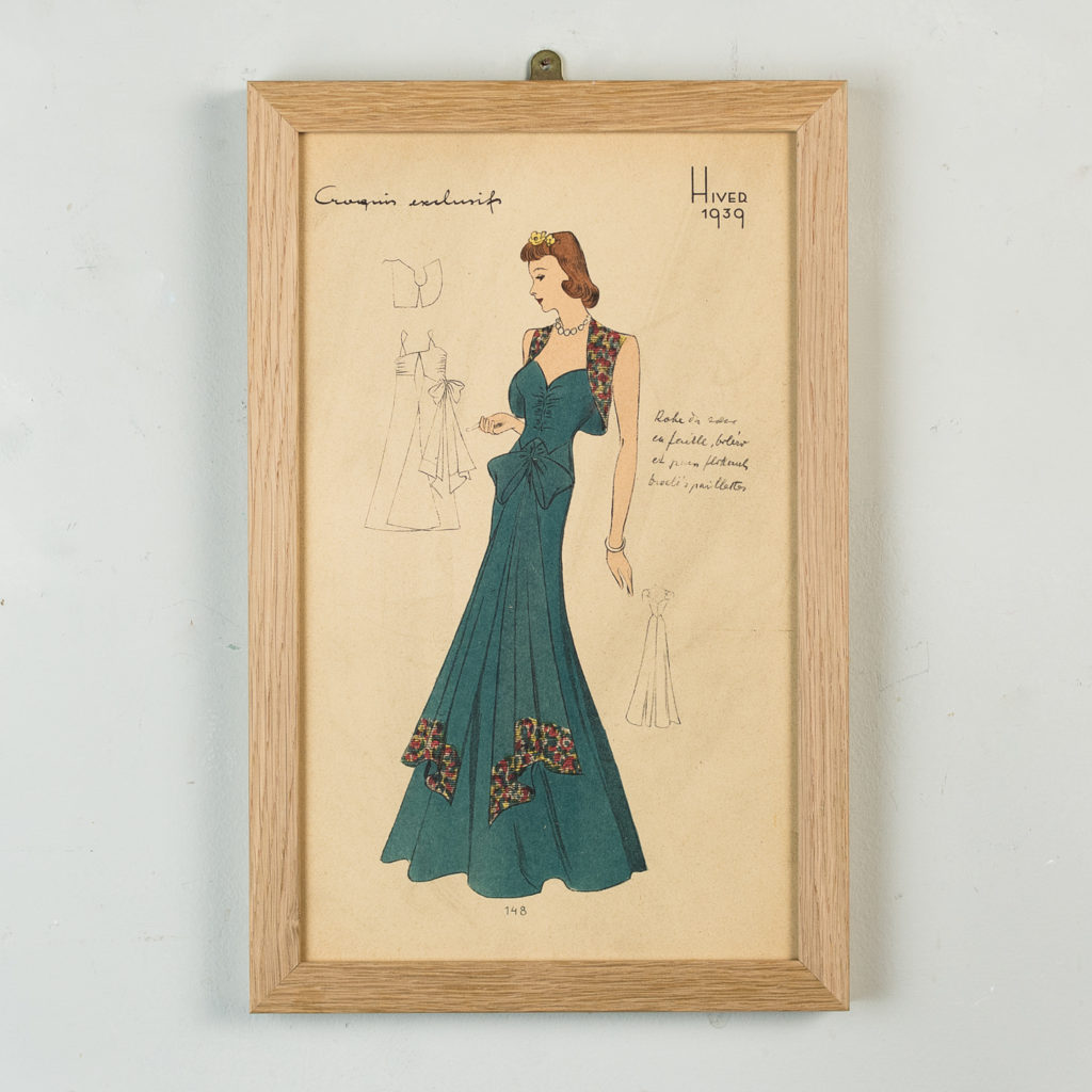 Original French Fashion print from 1939