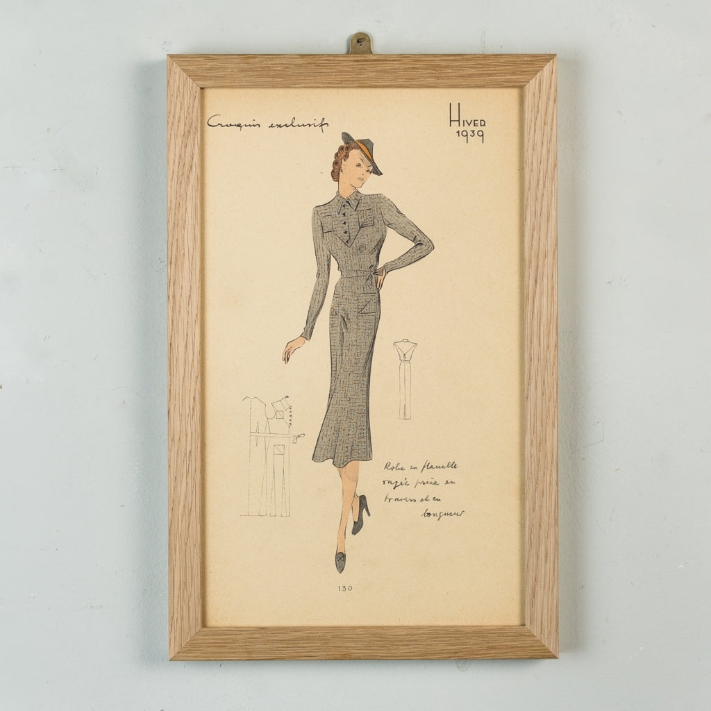 Original French Fashion print from 1939