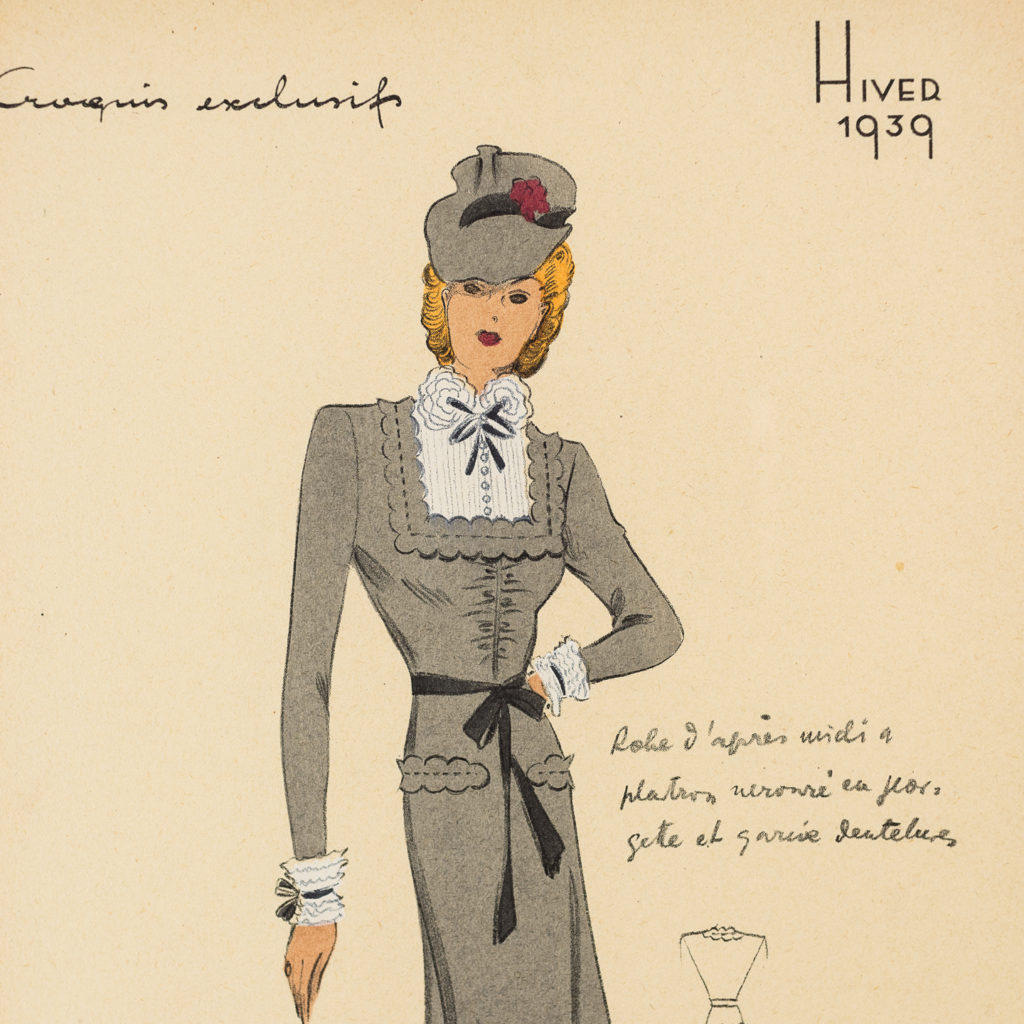 Original French Fashion print from 1939