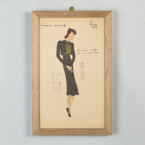 Original French Fashion print from 1939