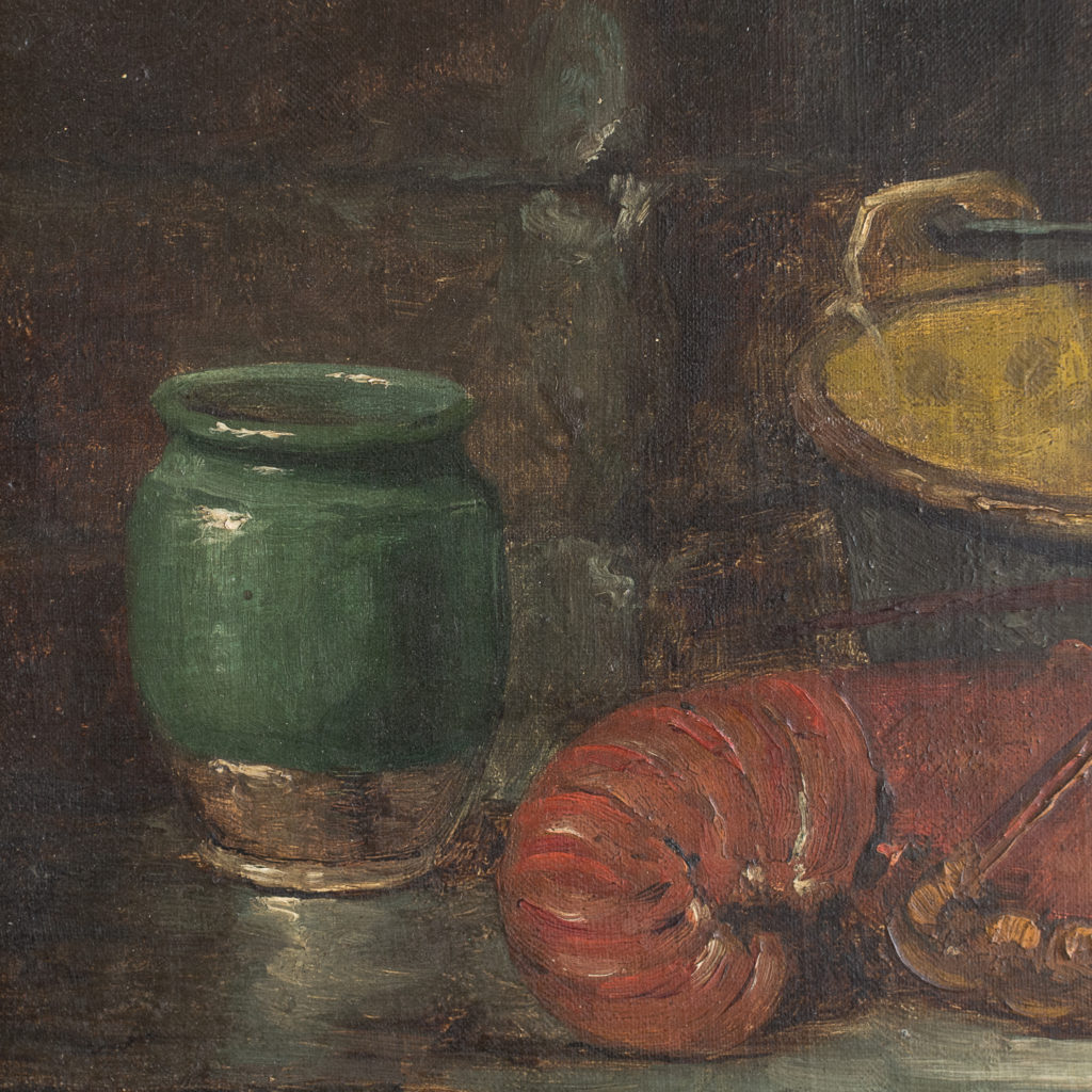 Lobster, still-life. Oil-on-canvas-133377