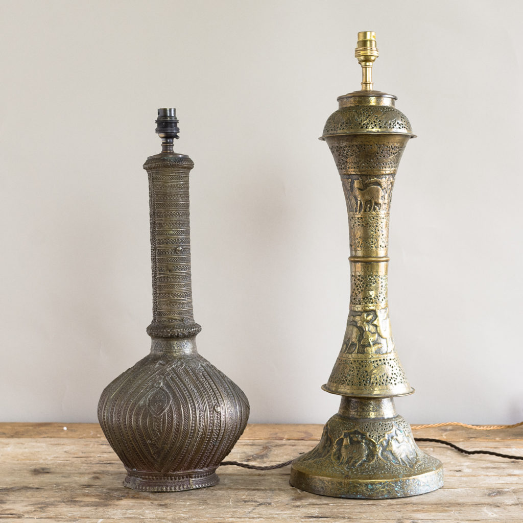 Twentieth century Moorish cast brass table lamp,-133769