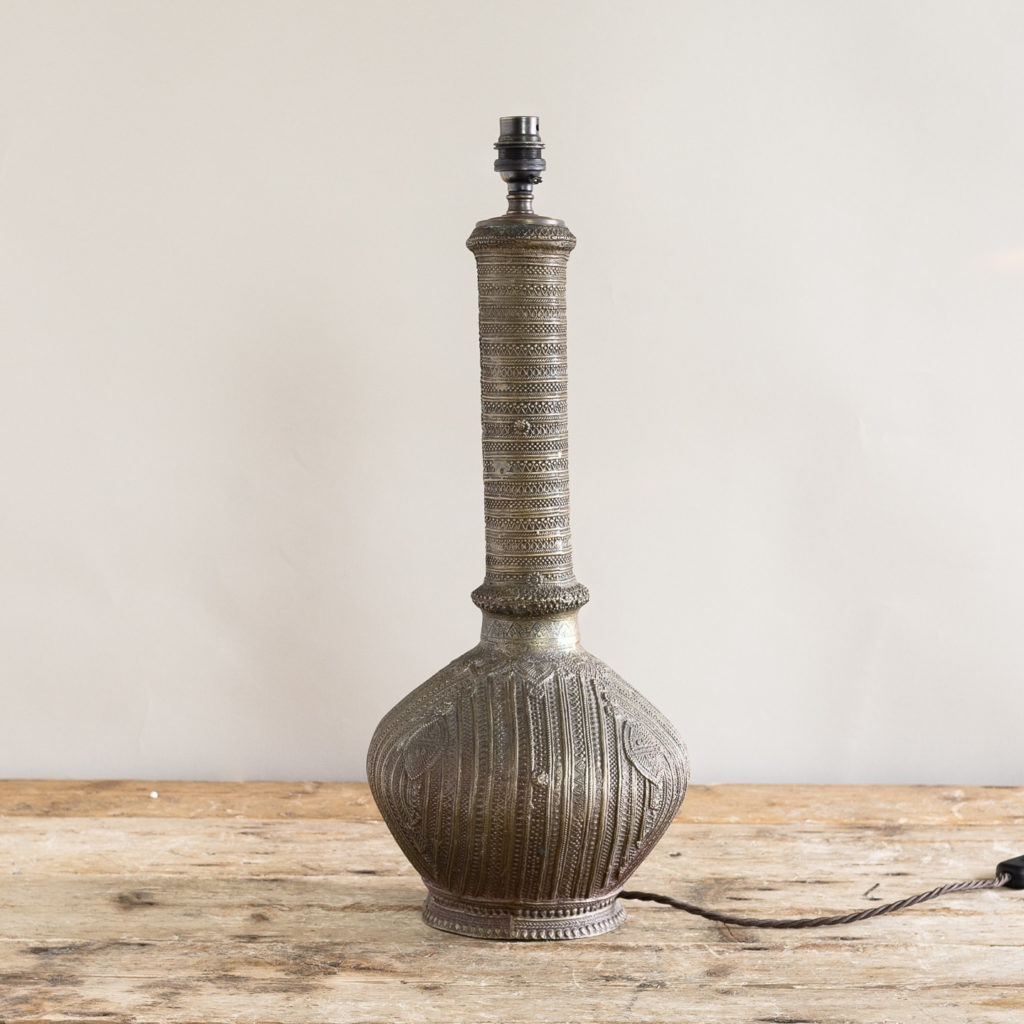 Twentieth century Moorish cast brass table lamp,