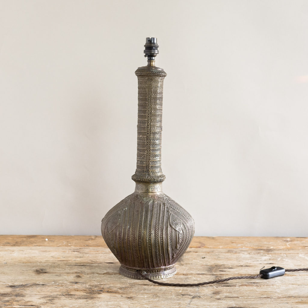 Twentieth century Moorish cast brass table lamp,