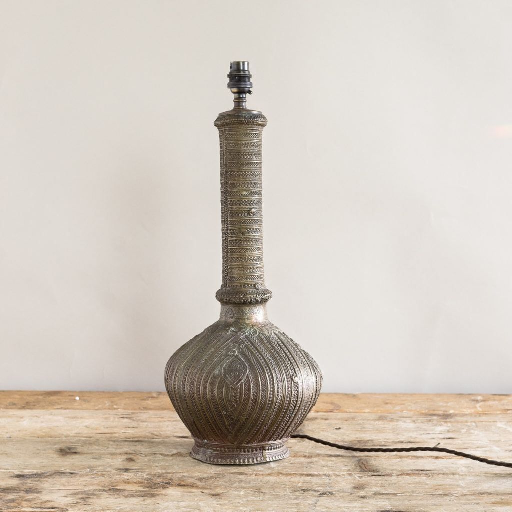 Twentieth century Moorish cast brass table lamp,