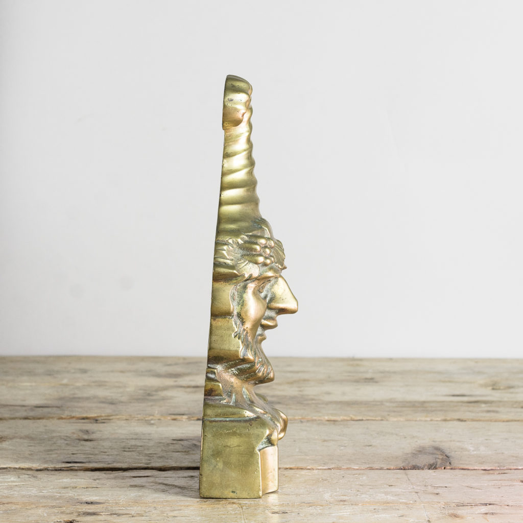 Nineteenth century brass door stop,-134075