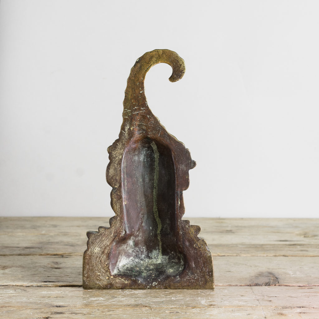 Nineteenth century brass door stop,-134078