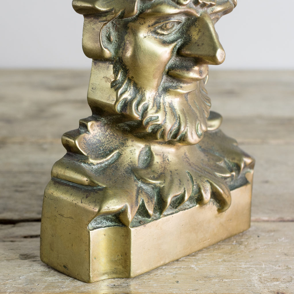 Nineteenth century brass door stop,-134081