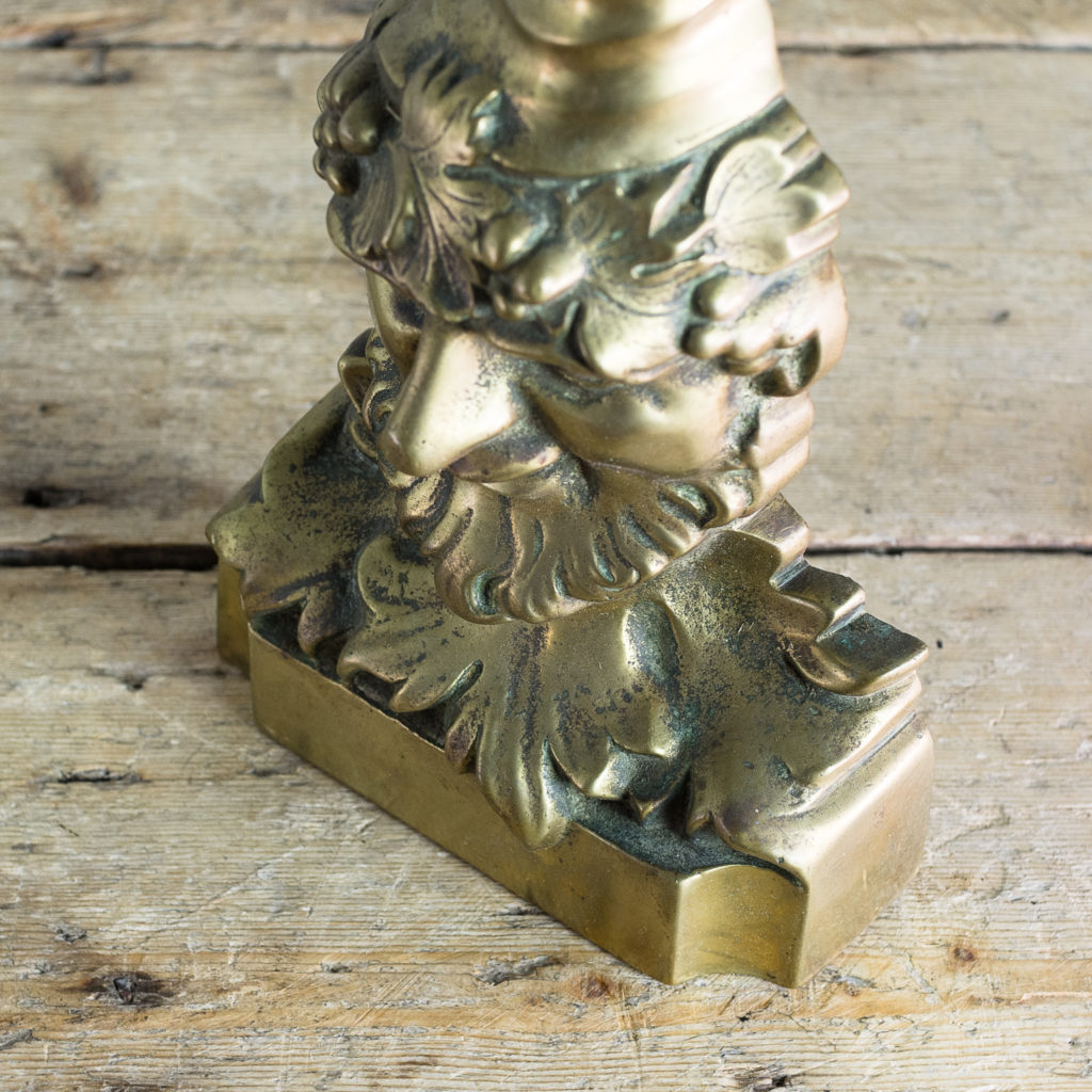 Nineteenth century brass door stop,-134082