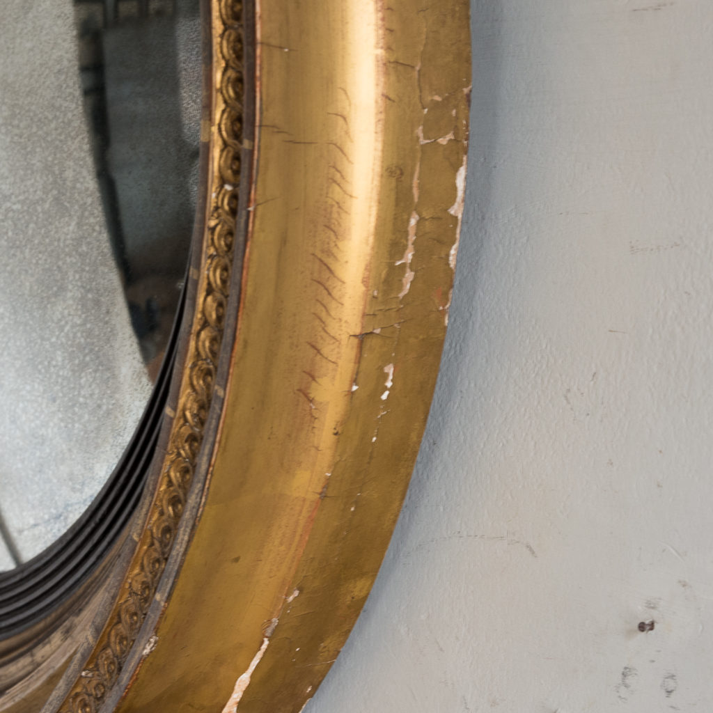 Regency giltwood convex mirror,-134278