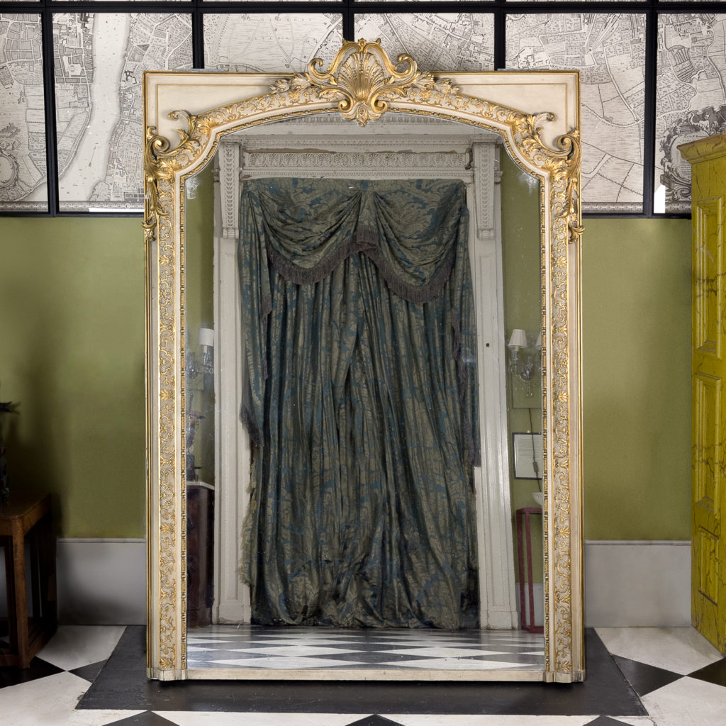 Large Louis XV style overmantle mirror,