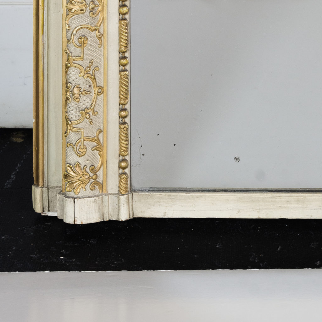 Large Louis XV style overmantle mirror,-134147