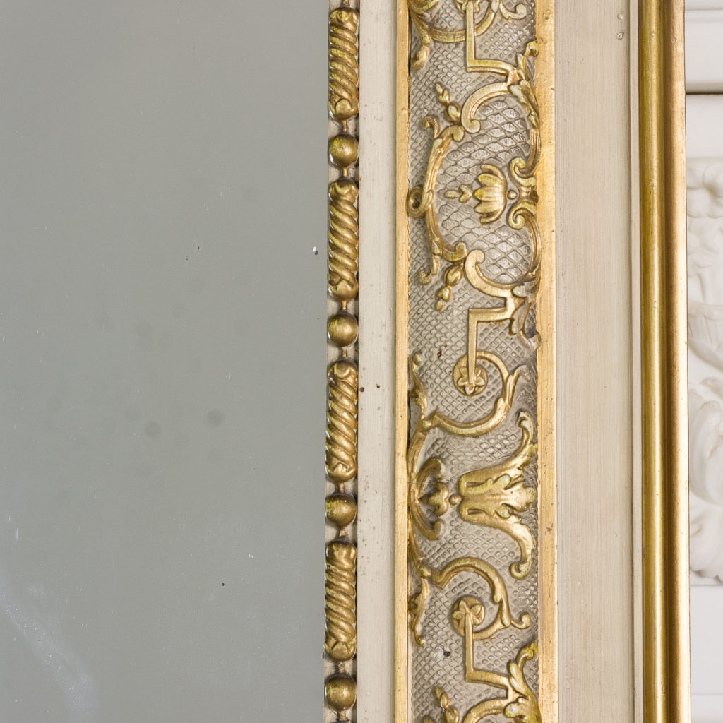 Large Louis XV style overmantle mirror,-134150