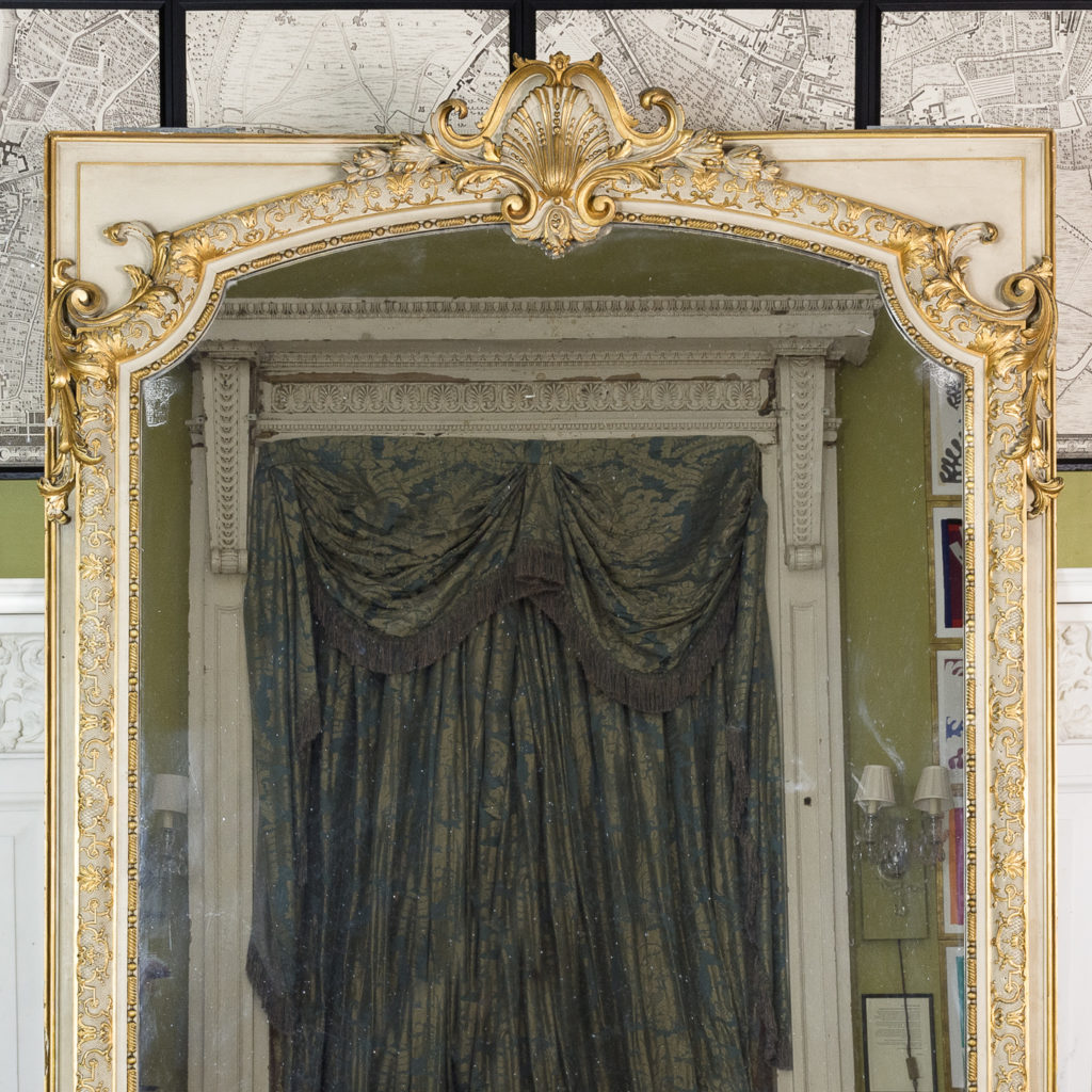 Large Louis XV style overmantle mirror,-134149