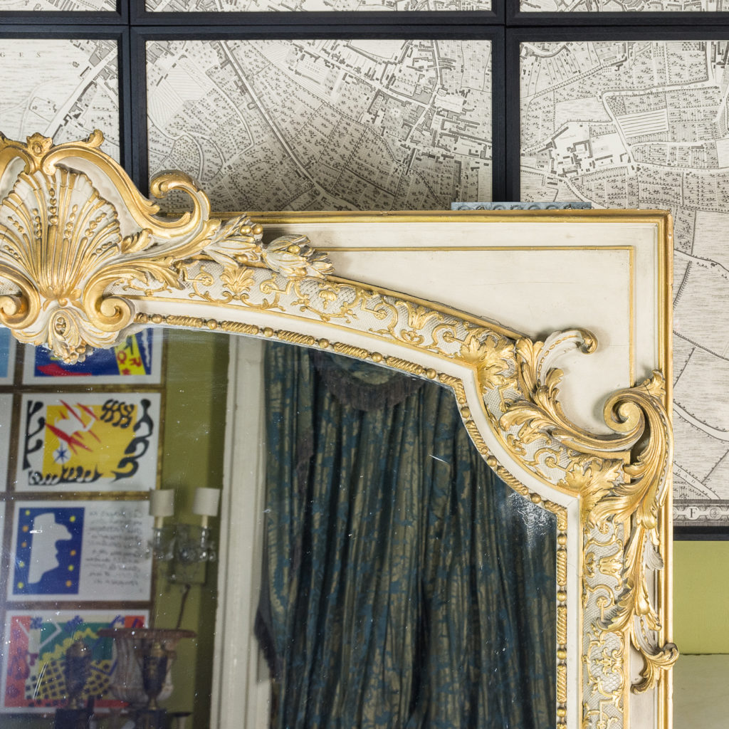 Large Louis XV style overmantle mirror,-134136