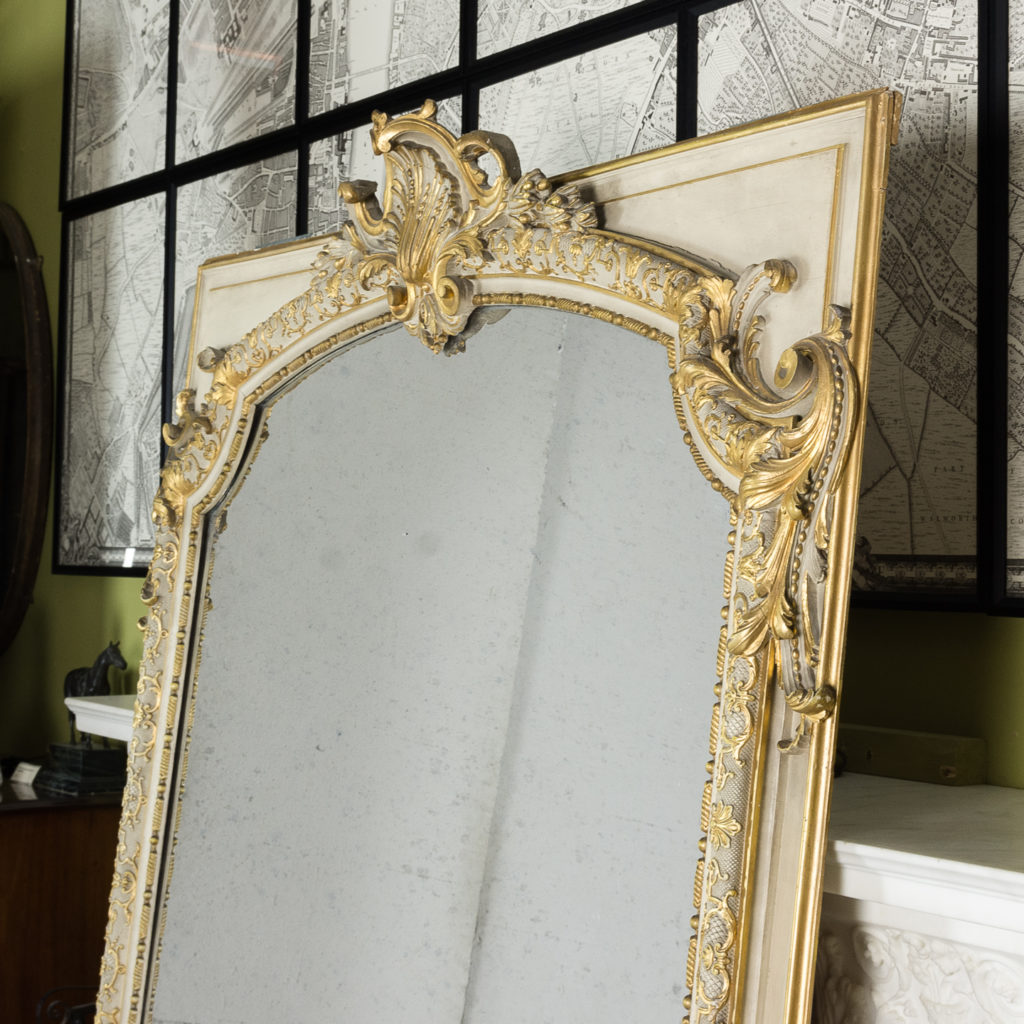 Large Louis XV style overmantle mirror,-134139