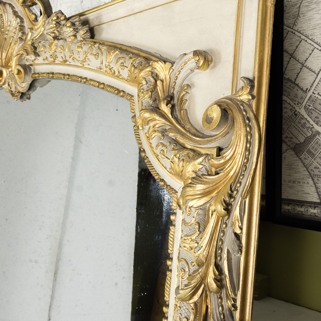 Large Louis XV style overmantle mirror,-134140