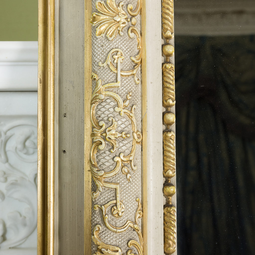 Large Louis XV style overmantle mirror,-134142