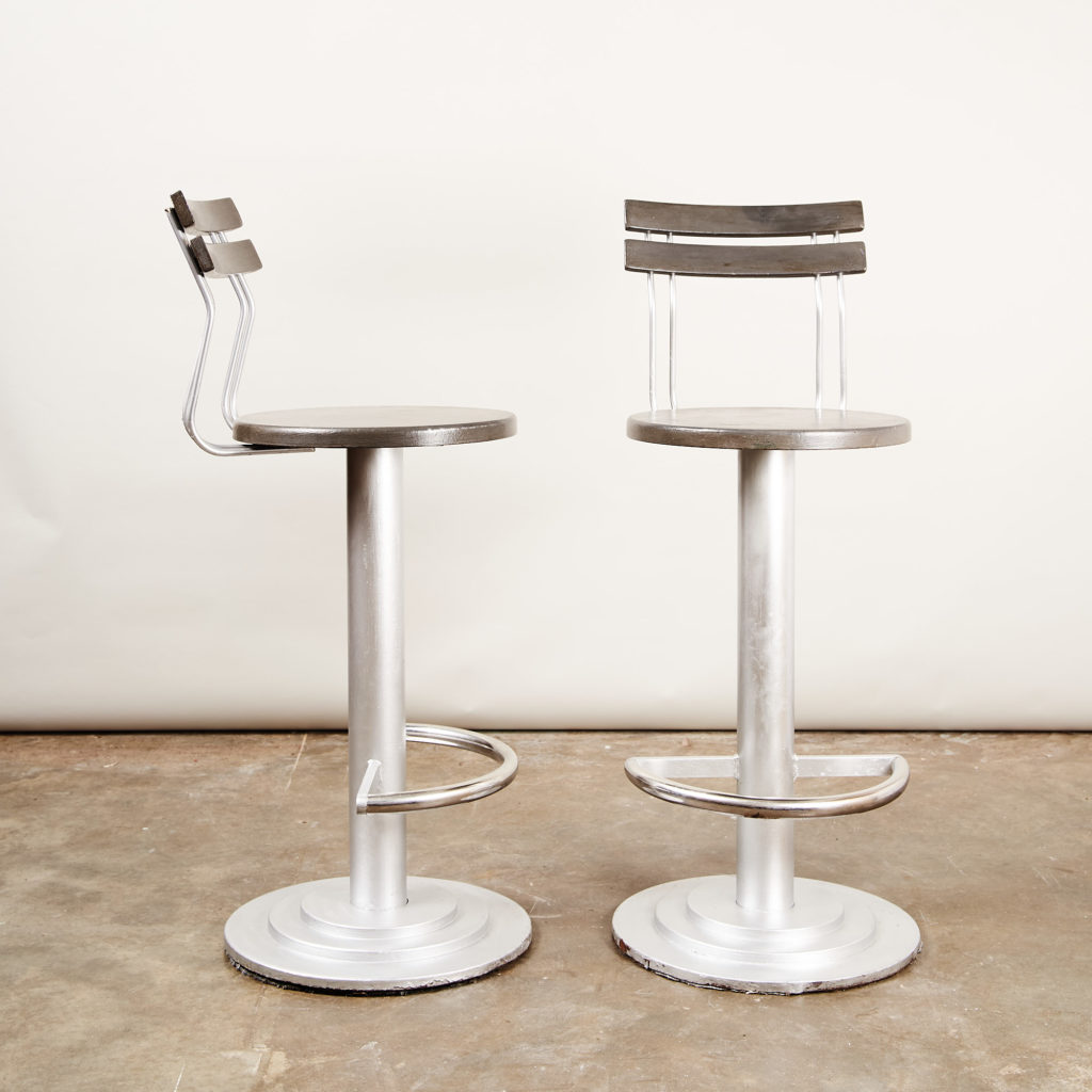 A pair of industrial bar stools,-135113