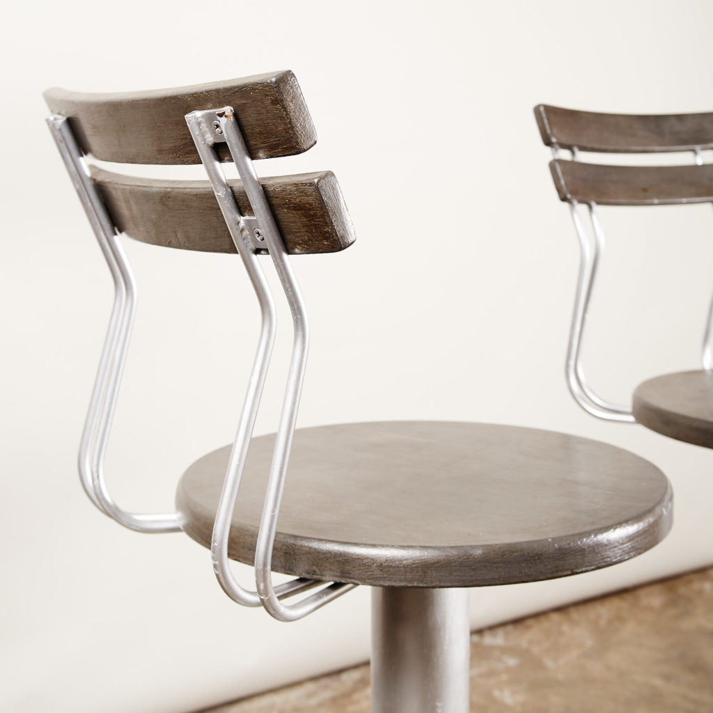 A pair of industrial bar stools,-135112