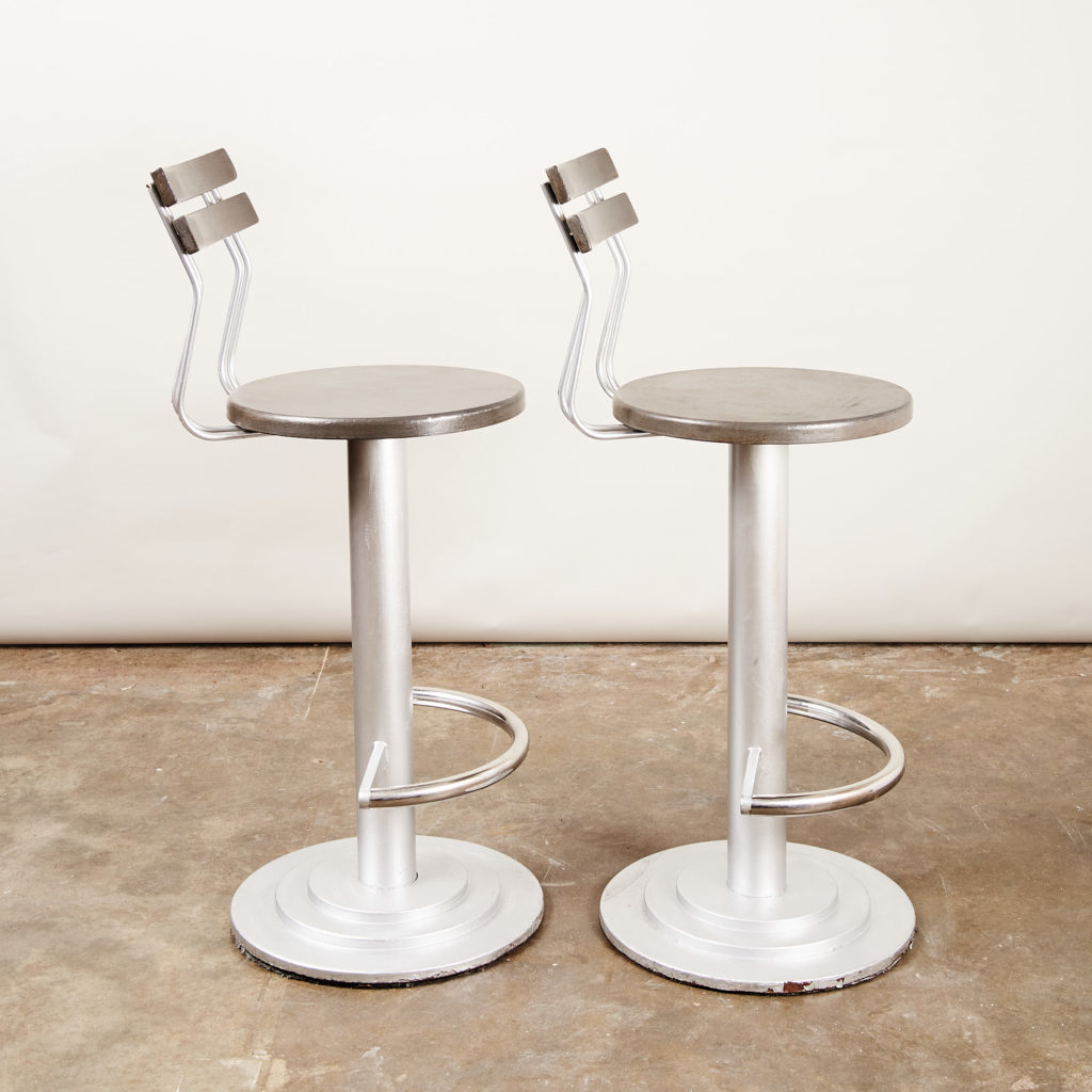 A pair of industrial bar stools,-135118