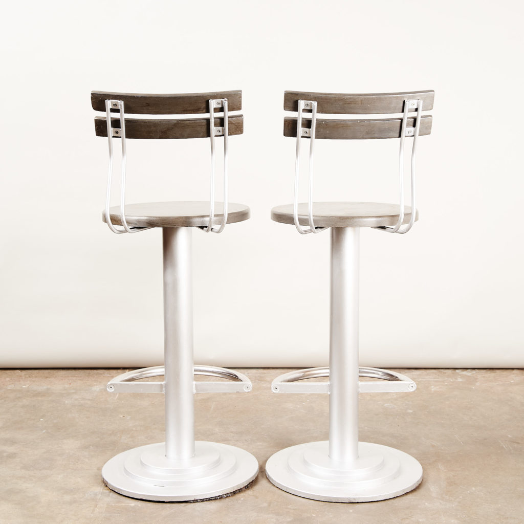 A pair of industrial bar stools,-135119