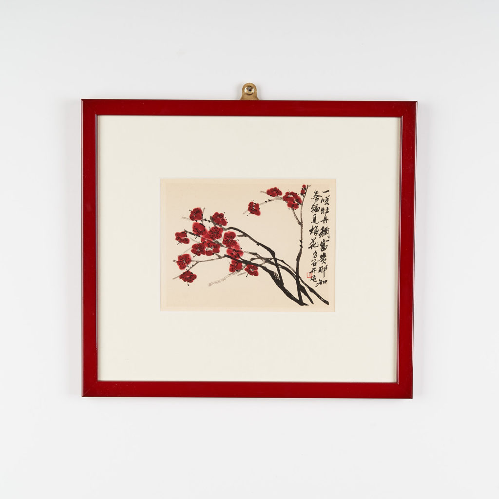 1950's Chinese floral lithograph,-0