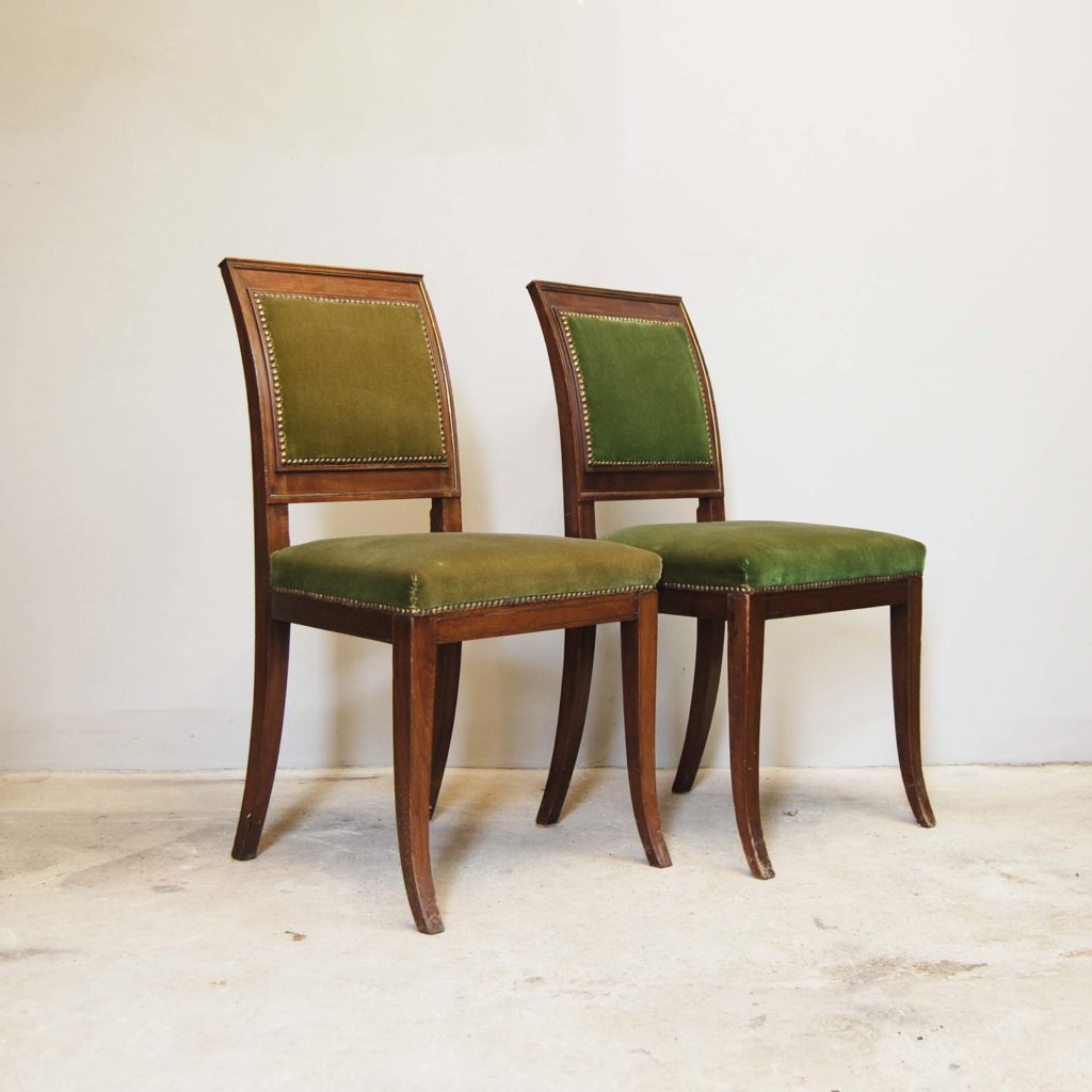 A pair of continental mahogany side chairs-0