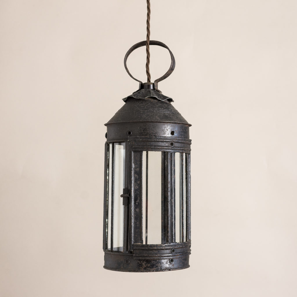 Small nineteenth century toleware lantern,