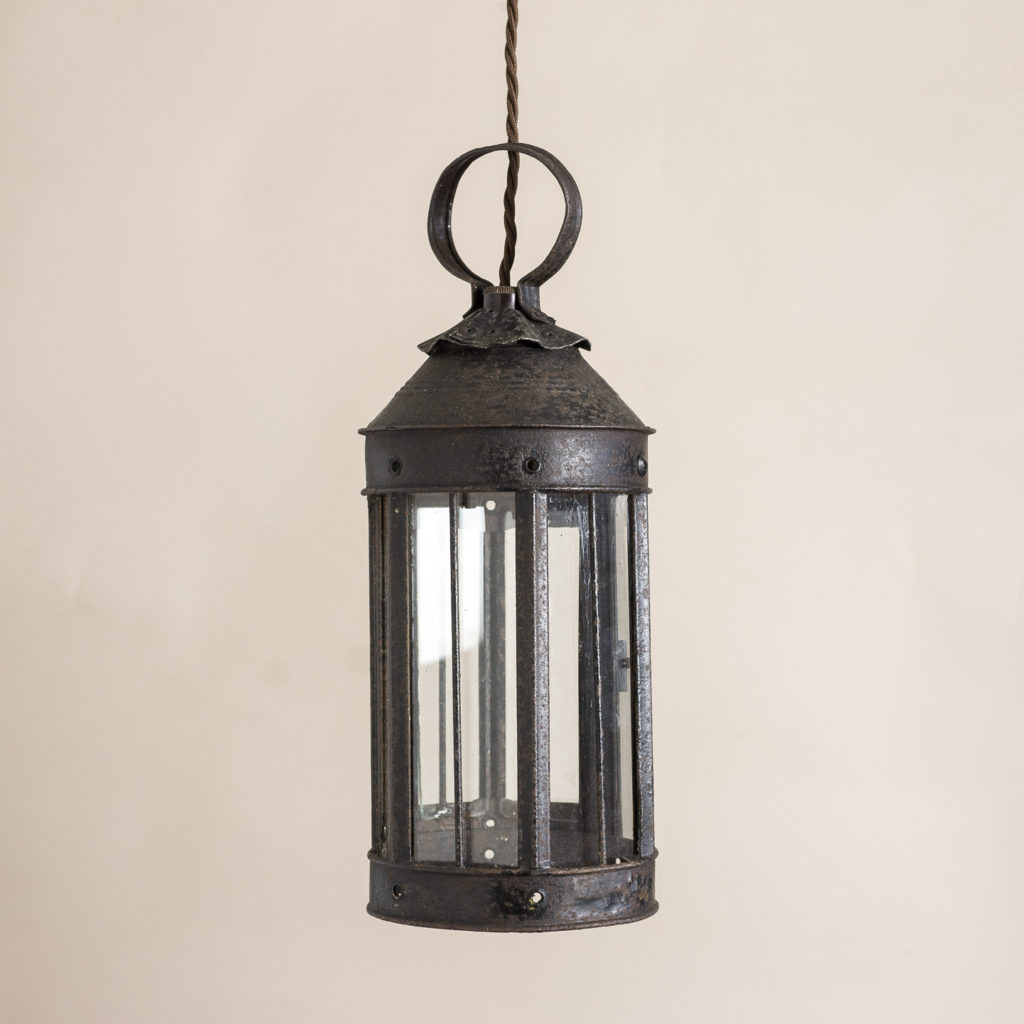 Small nineteenth century toleware lantern,