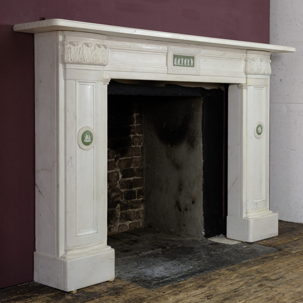 Regency statuary marble chimneypiece,-134707