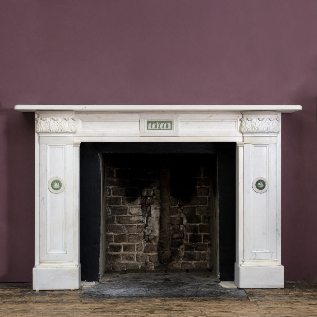 Regency statuary marble chimneypiece,