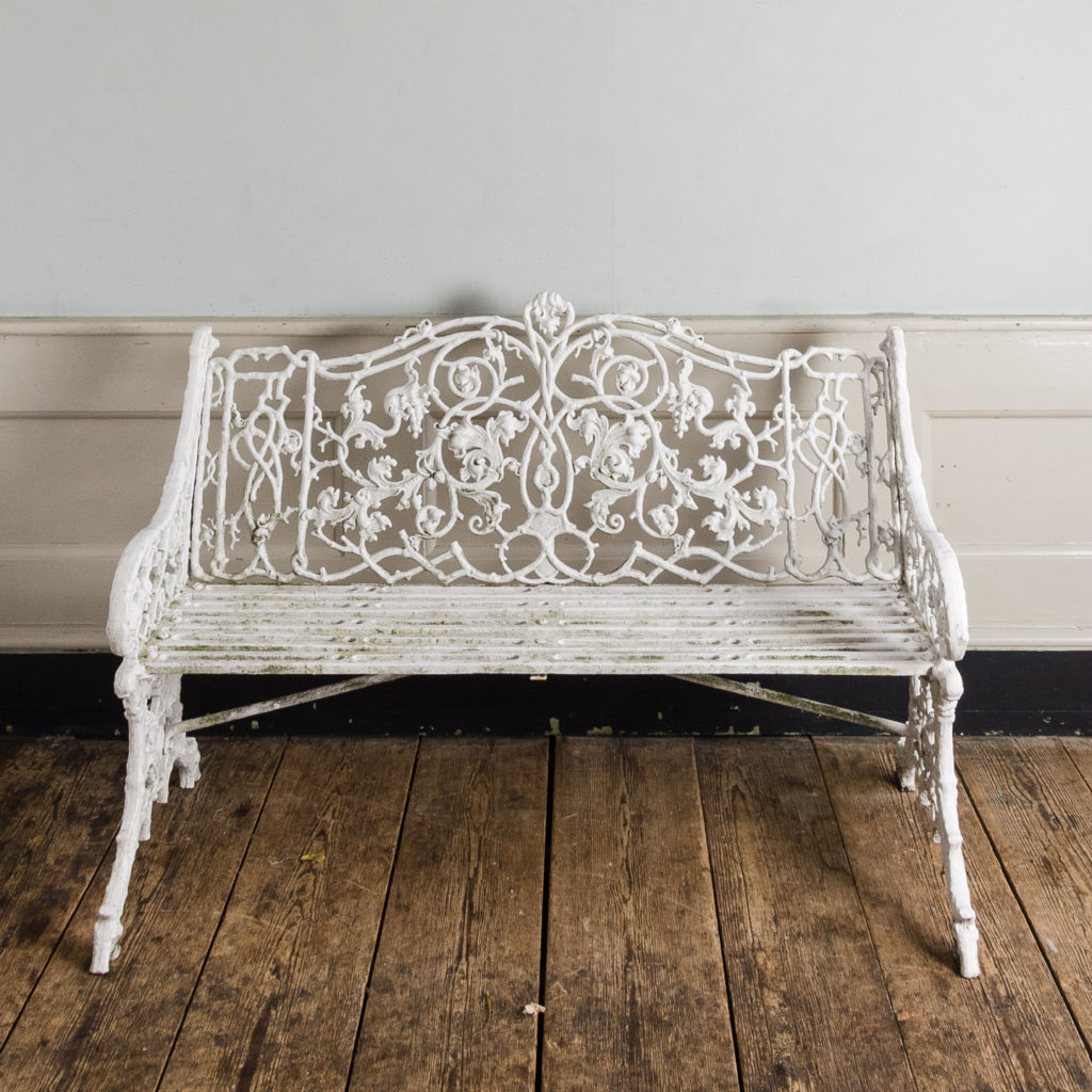 Victorian cast iron garden bench,