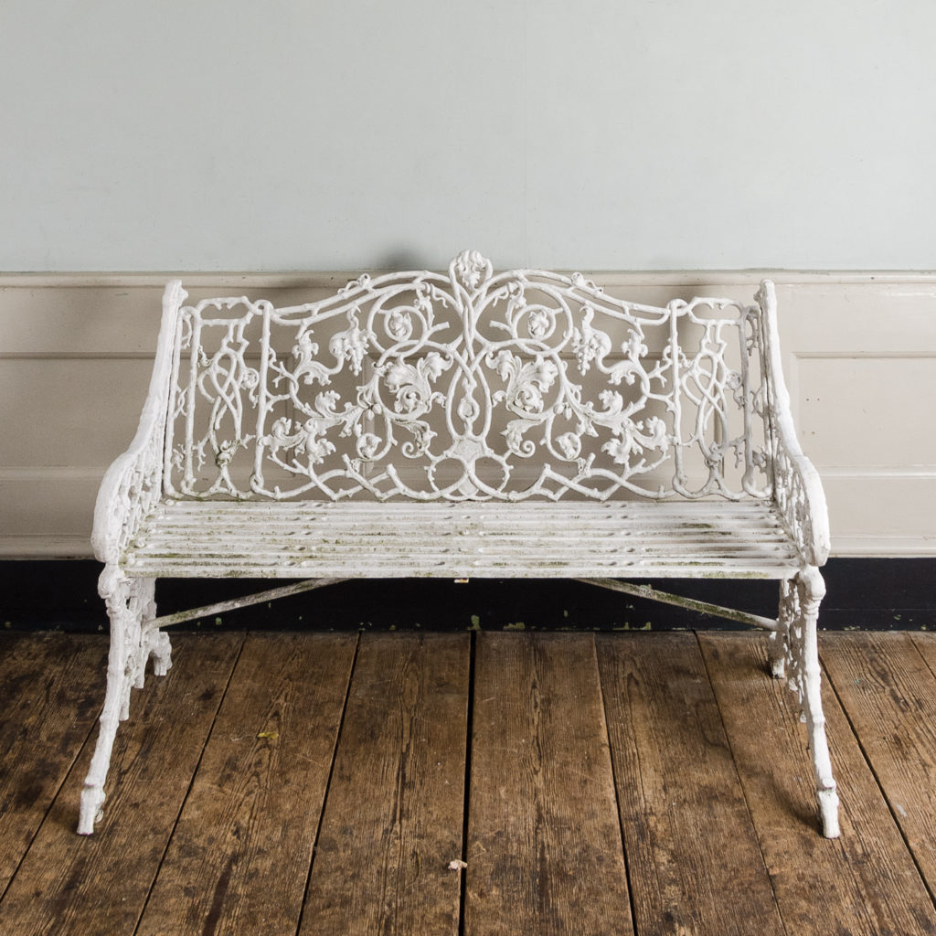 Victorian cast iron garden bench,