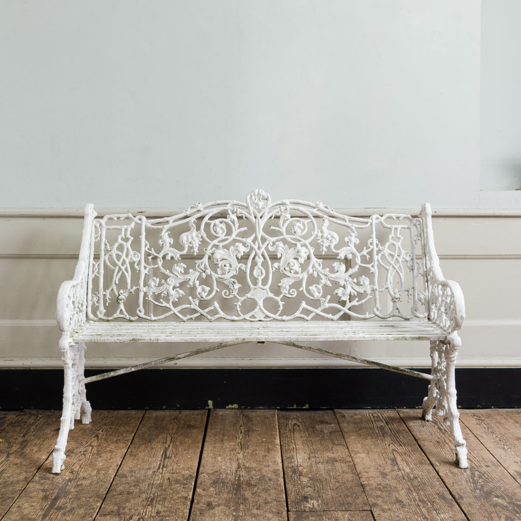 Victorian cast iron garden bench,-134418