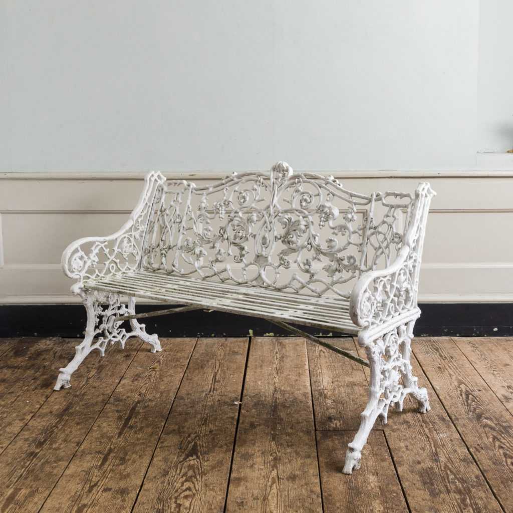 Victorian cast iron garden bench,