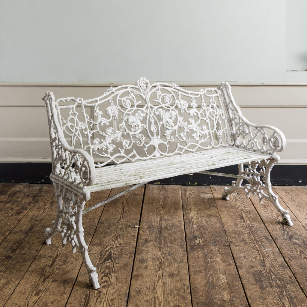 Victorian cast iron garden bench,