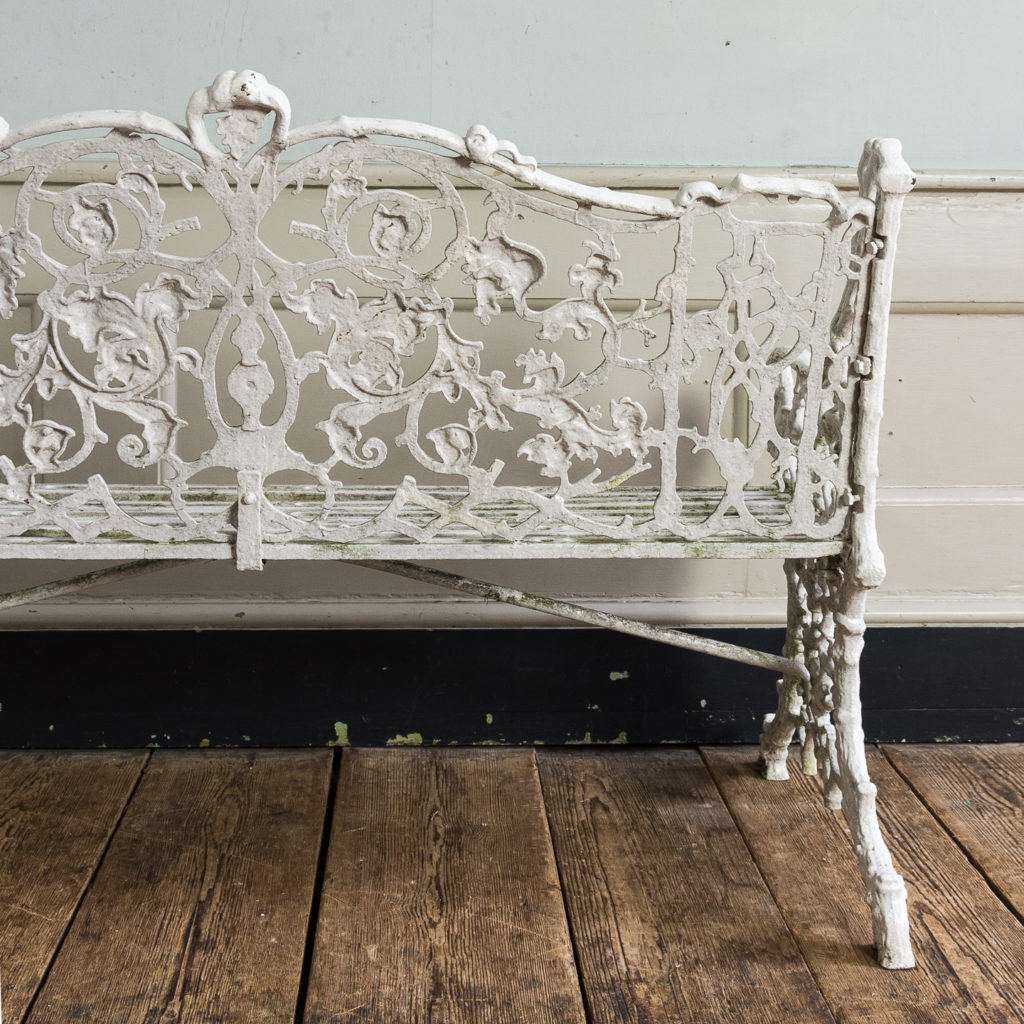 Victorian cast iron garden bench,-134413