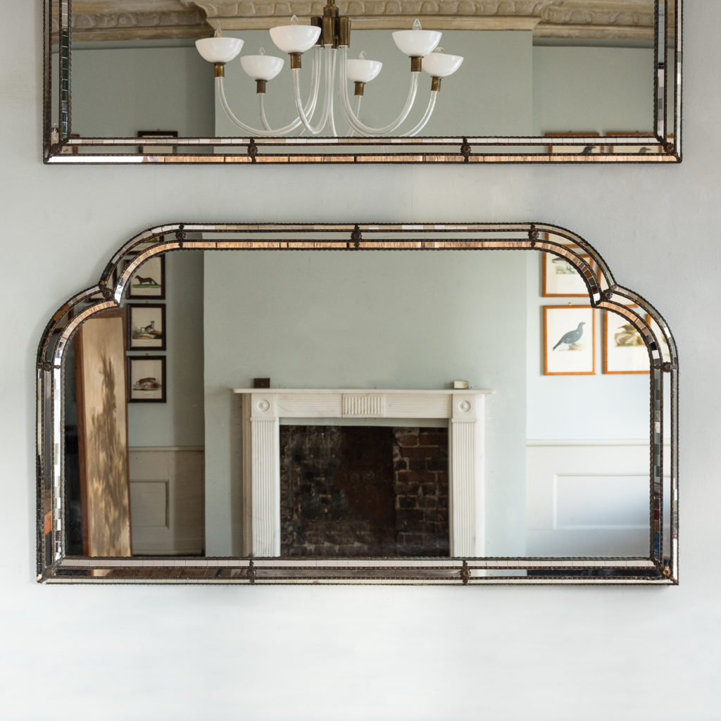 Pair of Art Deco style wall mirrors,-134968