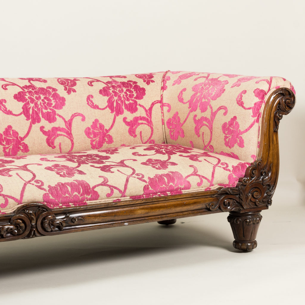 Large nineteenth century rosewood sofa,-135169