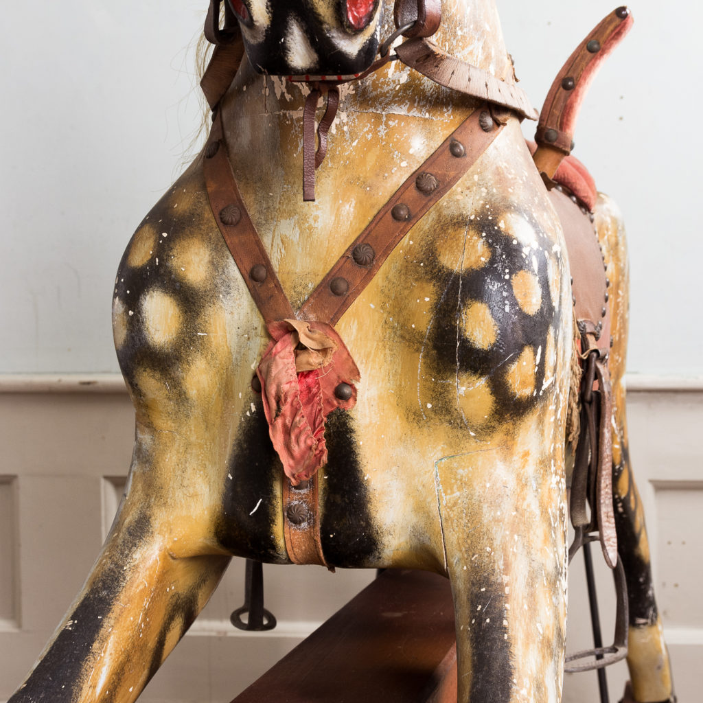 Mid-twentieth century polychrome painted rocking horse, -134978