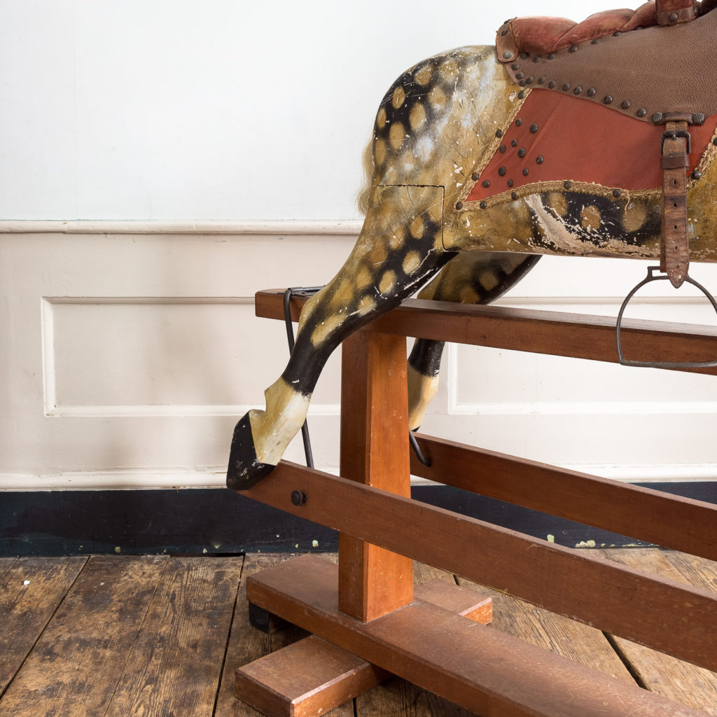 Mid-twentieth century polychrome painted rocking horse, -134979